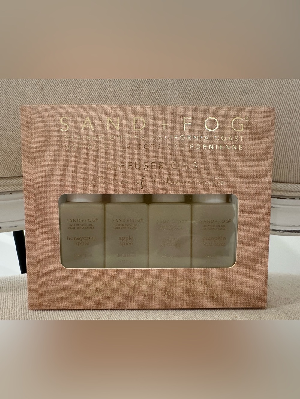 NWT Sand + Fog Diffuser Oil Set ~ Honeycrisp Apple, Nutmeg, Pumpkin Chai Latte - Picture 2 of 9